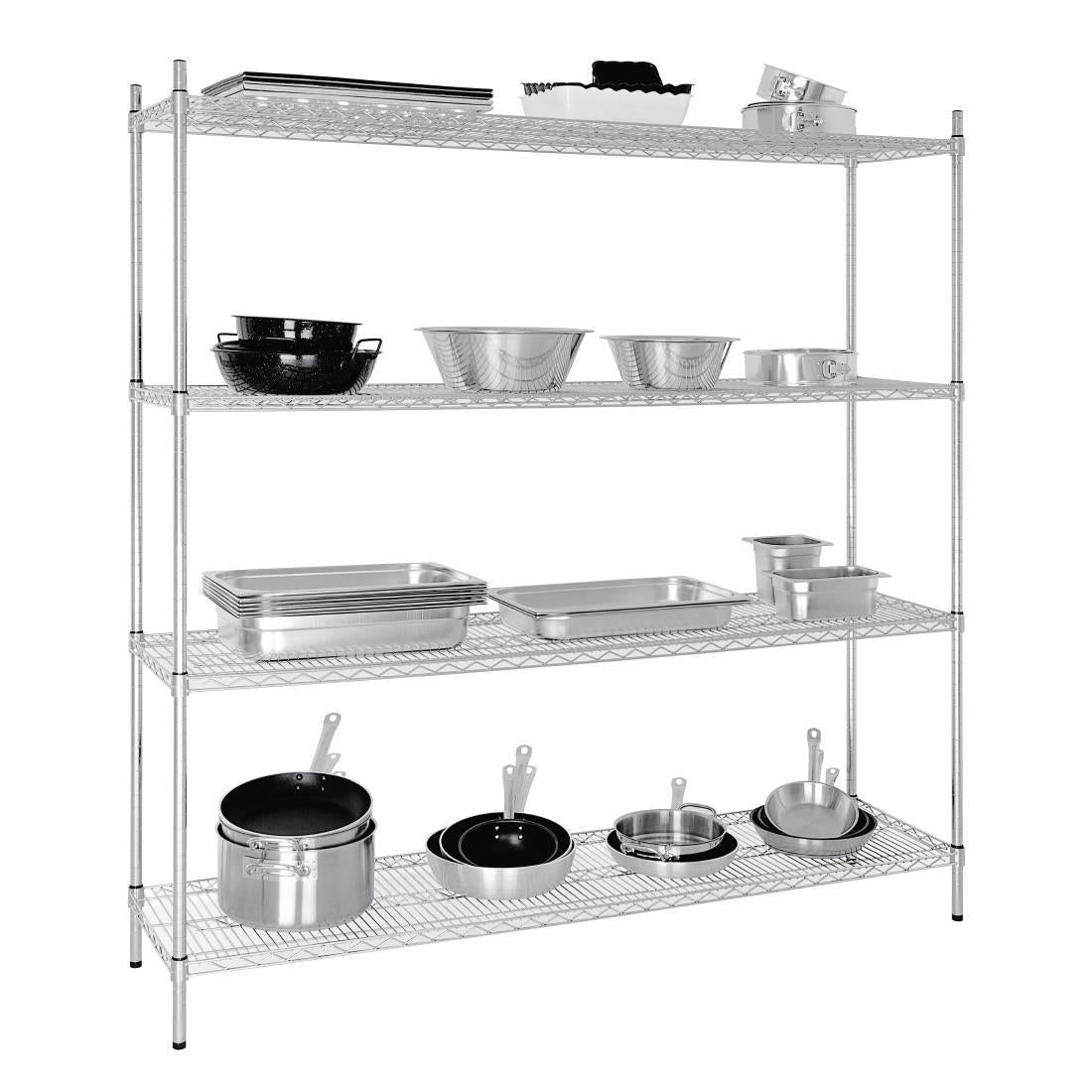 Vogue Flat Pack 4 Shelf Unit - 1830x1830x460mm L939
