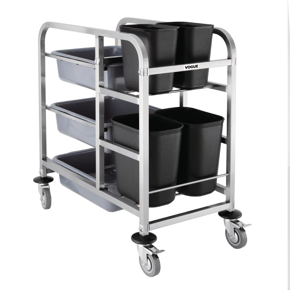 Vogue Bussing Trolley St/St - 900x820x440mm 35 1/2x32x17" DK738