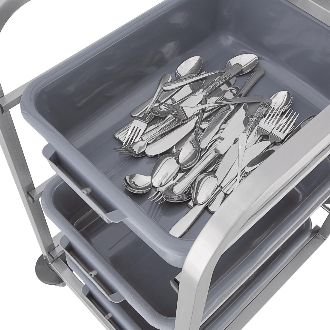 Vogue Bussing Trolley St/St - 900x820x440mm 35 1/2x32x17" DK738