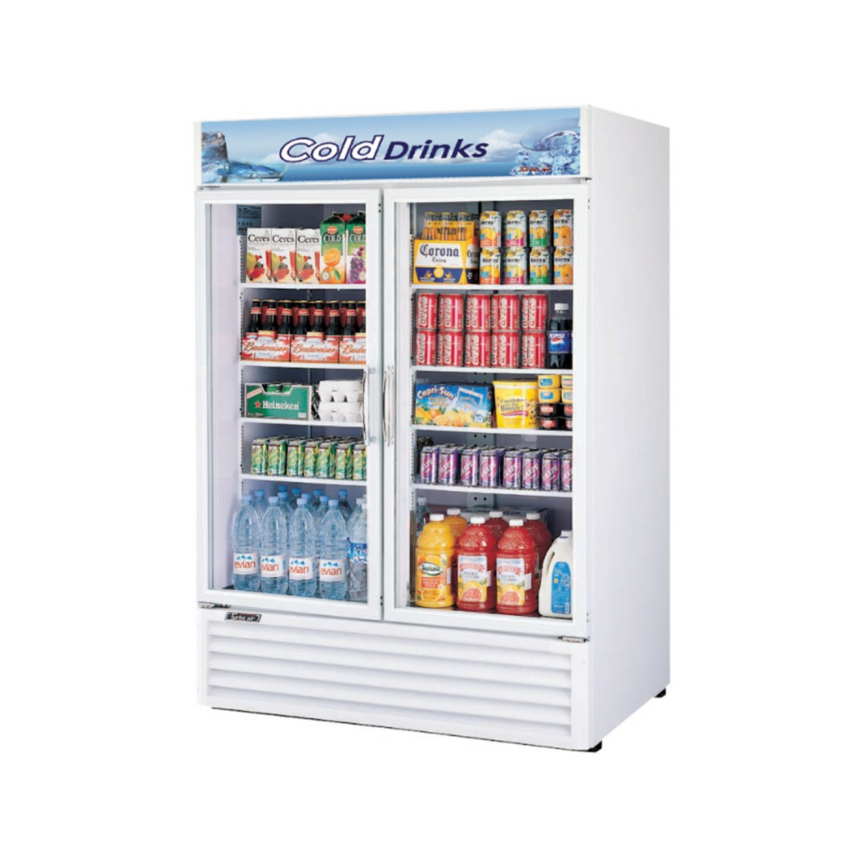 Turbo Air 2 Glass Door Upright Display Fridge 1315L FRS-1350RS - Whisk Hospitality - FRS-1350RS