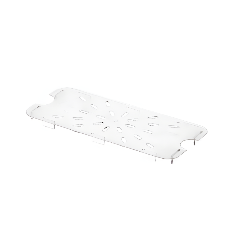 Gastronorme Pan Drain Plate - PolyCarbonate - 1/3 - Clear