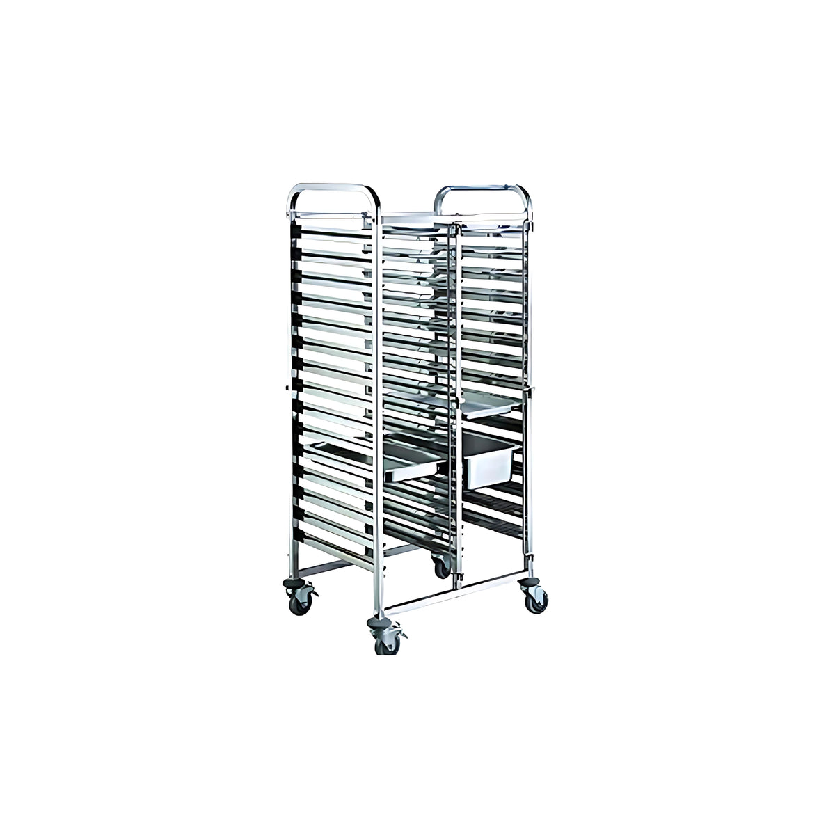 Gastronorme Pan Trolley - 1/1 - 16 Tiers - Double Row - 740mm*550mm*1735mm