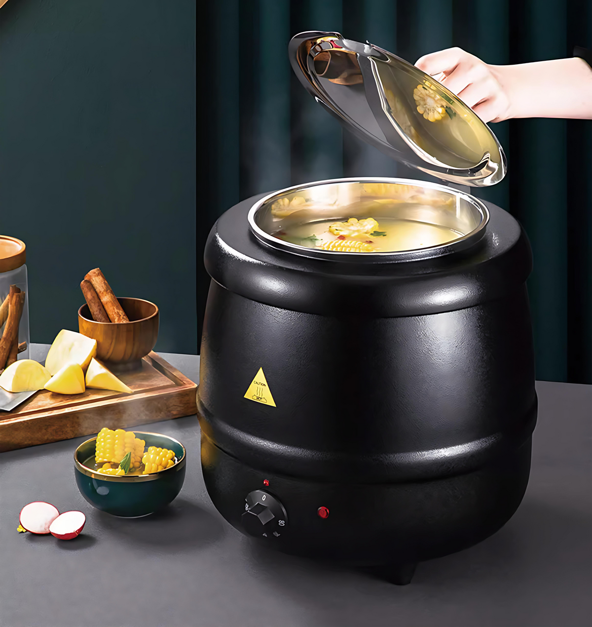 Electric Soup Kettle - Black - 10L