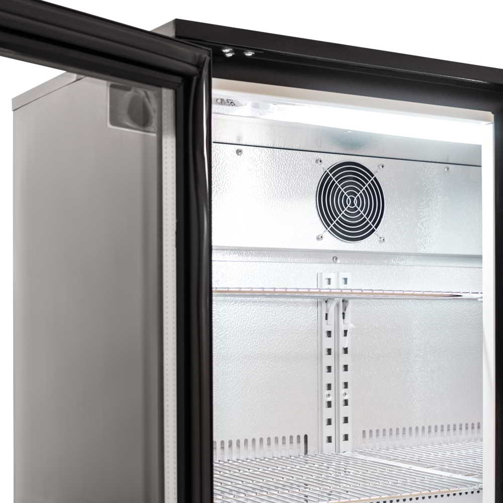 AG Twin Door Bar Fridge - Black Body & Doors BEER2