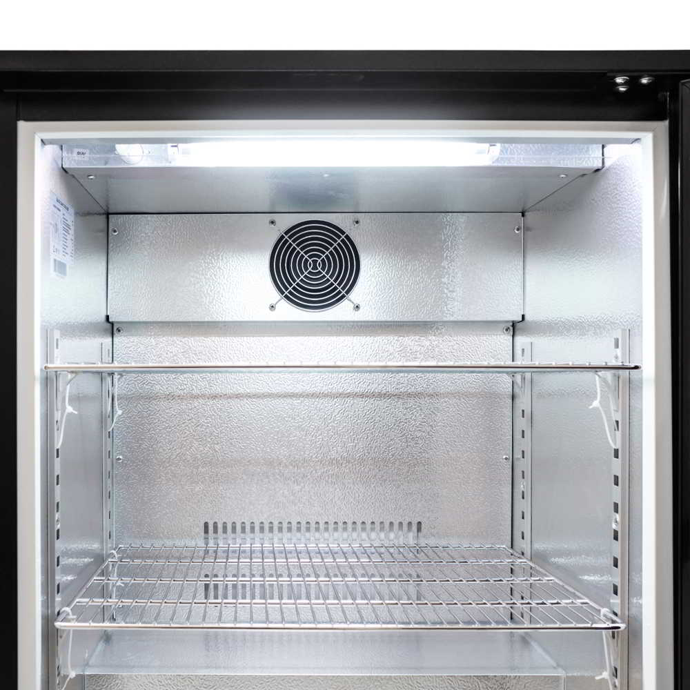 AG Single Door Bar Fridge - Black Body & Doors BEER1