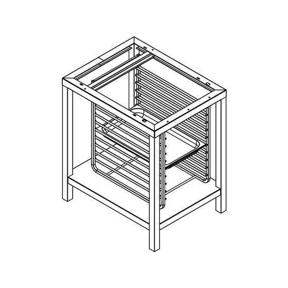 LAINOX Removable plate rack for model NA.101B to be used with compulsory frame (BTL011). 29 plate capacity with Ø310mm size plates. 394 x 687 x 736 mm.