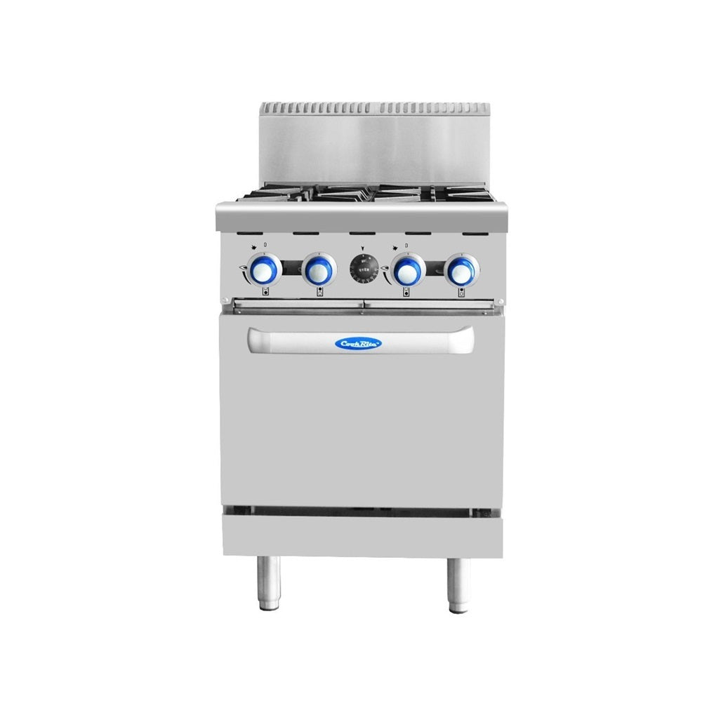 Cookrite AT80G4B-O 4 Burner Cooktop + Oven