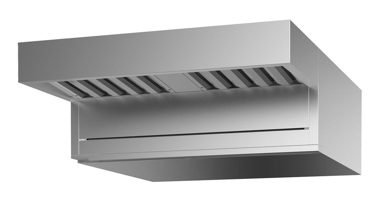 LAINOX Stainless steel extractor hood with fan motor and steam condenser. Suitable for NA.202B model combi ovens. 1102 x 1220 x 320H mm
