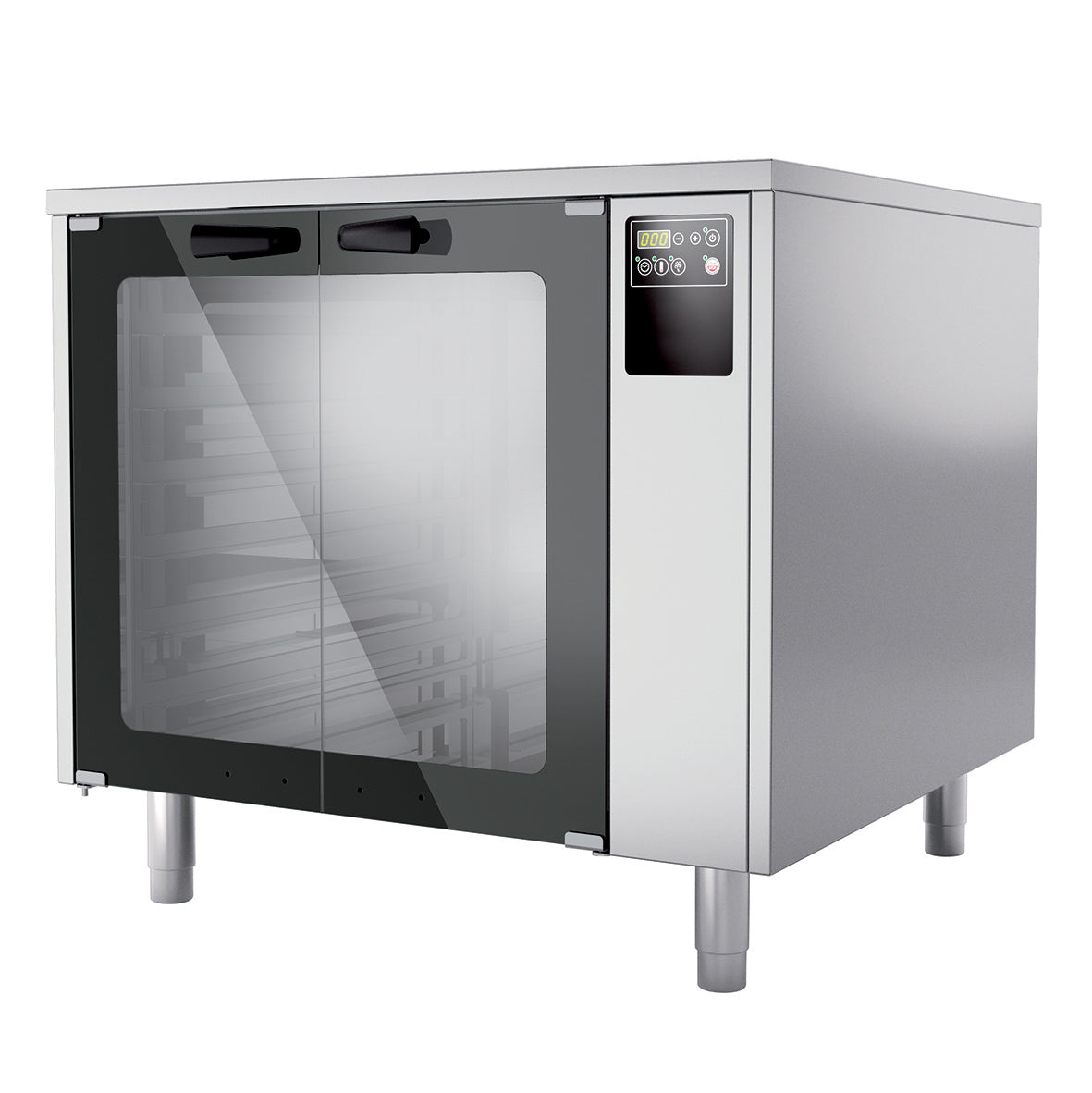 LAINOX Humidified Proofing Cabinet with Programmable Digital Controls and Glass Doors.
6 + 6 Tray Capacity (600 x 400) with 40mm Distance Between Runners.
Working Temperature of 30°C to 90°C.
Single phase, 2.6kW Power Supply.
850 x 865 x 670 H mm.