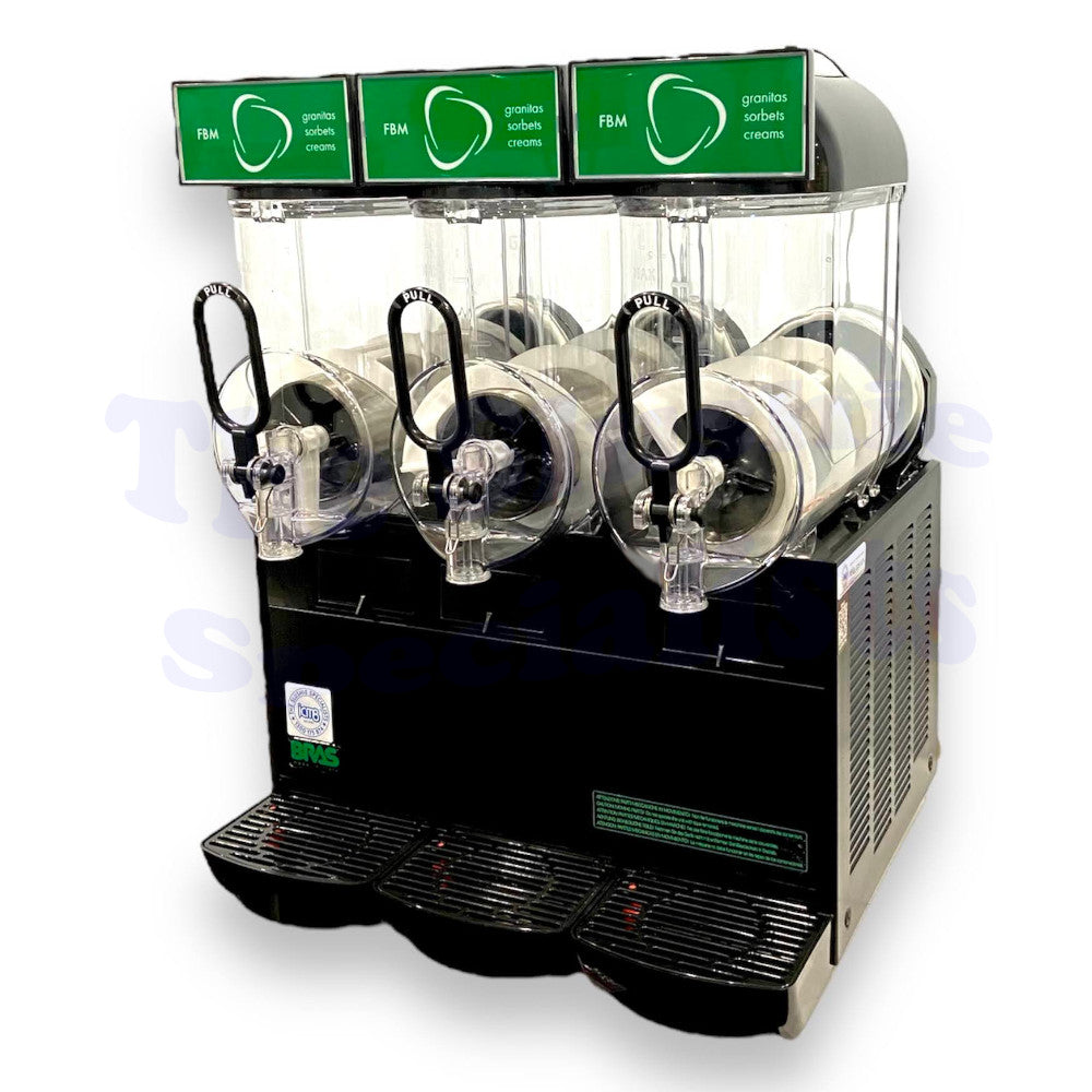 BRAS FBM3 Black Slushie Machine - 3 x 10L