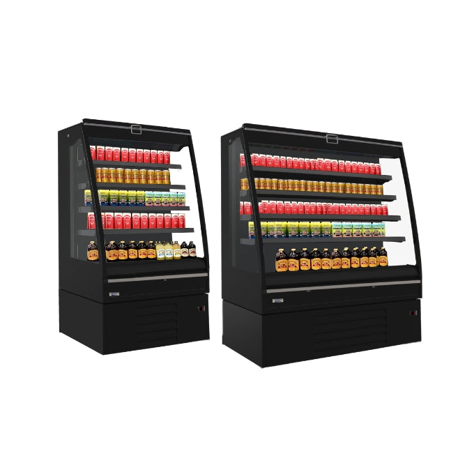 Bonnet Névé Curl 3 Green Low-Height Multi-Deck Chiller - 3G 093 - Black/Black - Castors - Whisk Hospitality - BN_CURL3G/093BB