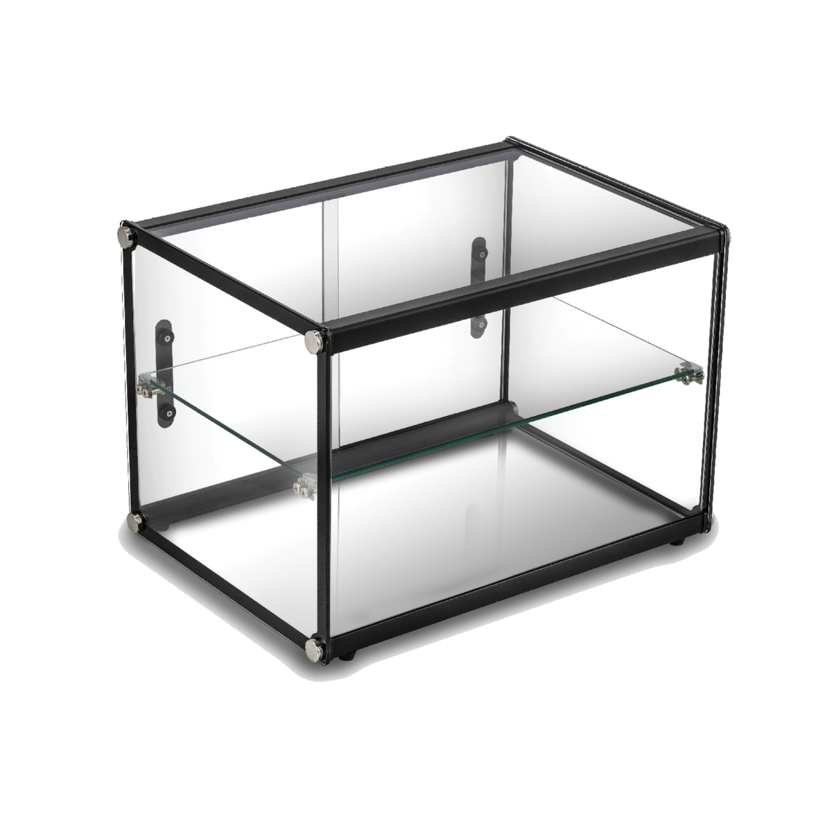 Exquisite Two Tiers Flat Glass Ambient Cake Display - CD65 - Whisk Hospitality - CD65