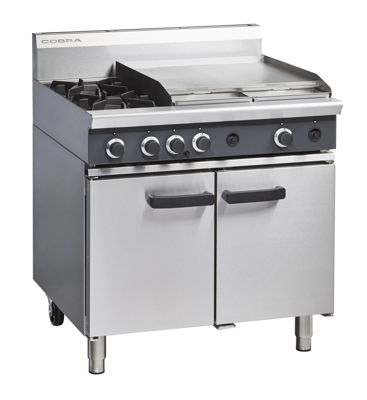 Cobra Cr9B 900Mm Two Burner Griddle Gas Range Static Oven