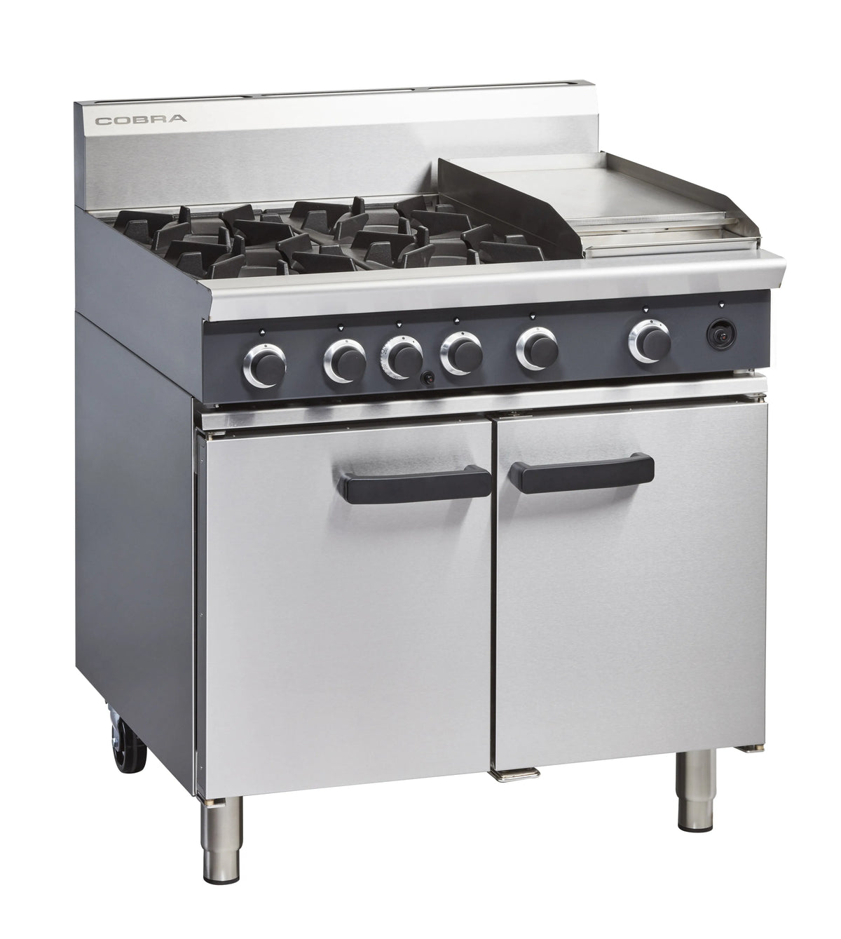 Cobra Cr9C 900Mm Four Burner Griddle Gas Range Static Oven