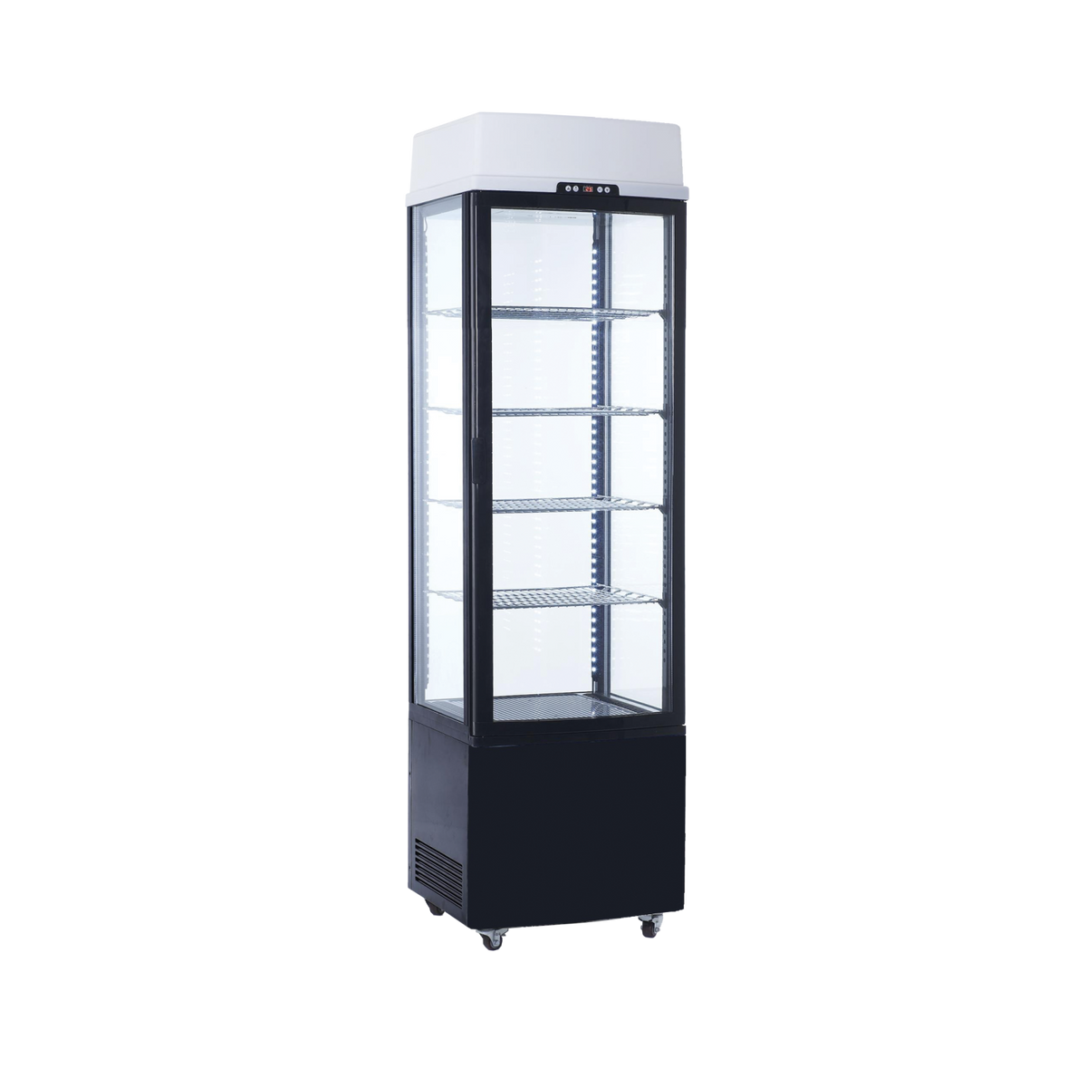 Exquisite Black Four Sided Glass Upright Display Fridge - CTD235 - Whisk Hospitality - CTD235-B