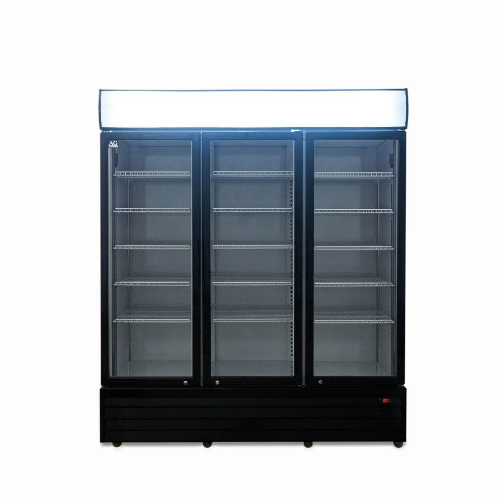 AG 1500L Triple Door Upright Display Fridge - Glass Door CU1500TNG