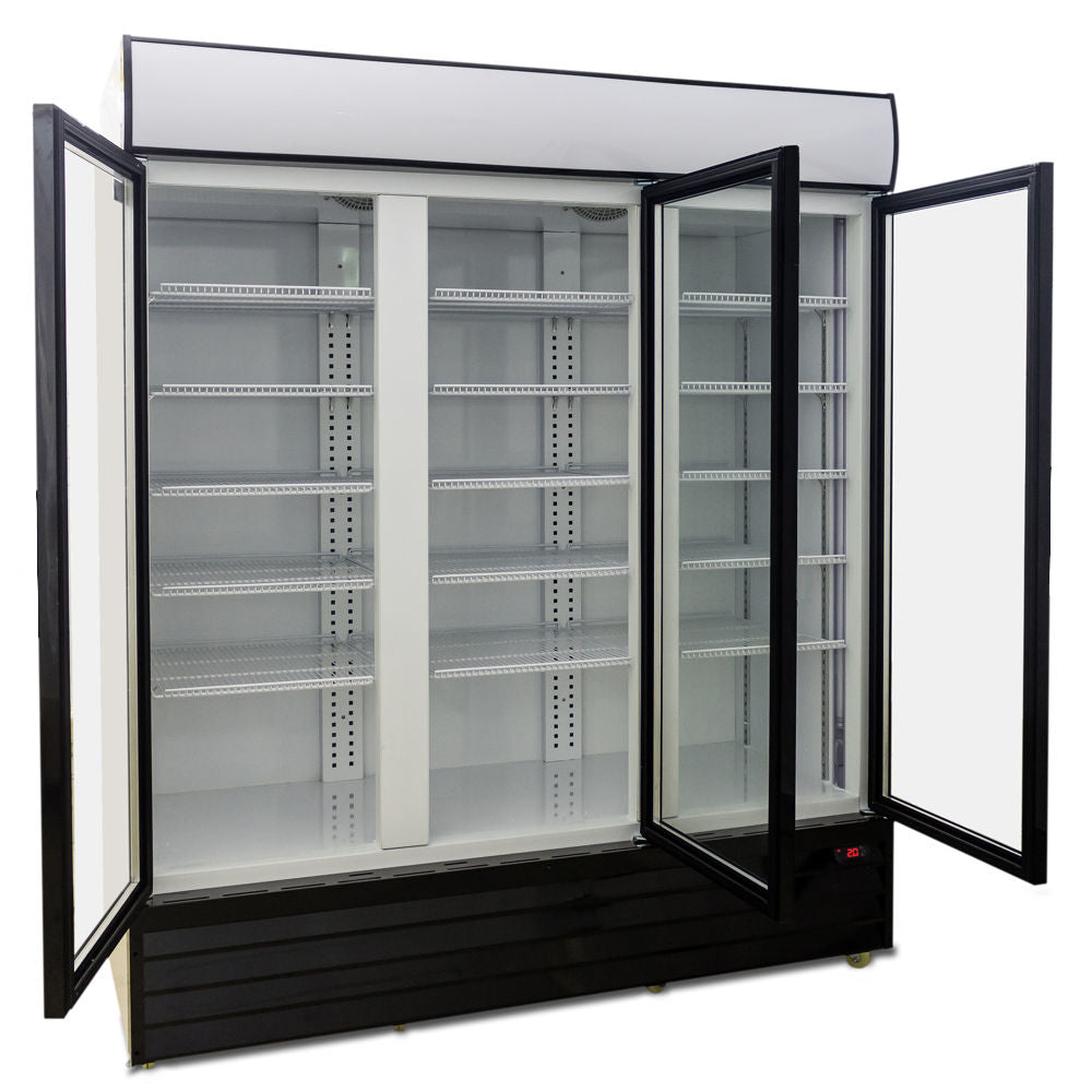 AG 1500L Triple Door Upright Display Fridge - Glass Door CU1500TNG