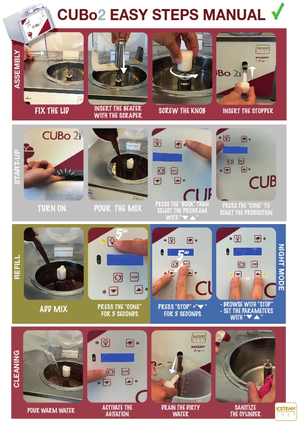 Iceteam CUBo 2i Countertop Continuous Churning Gelato Machine