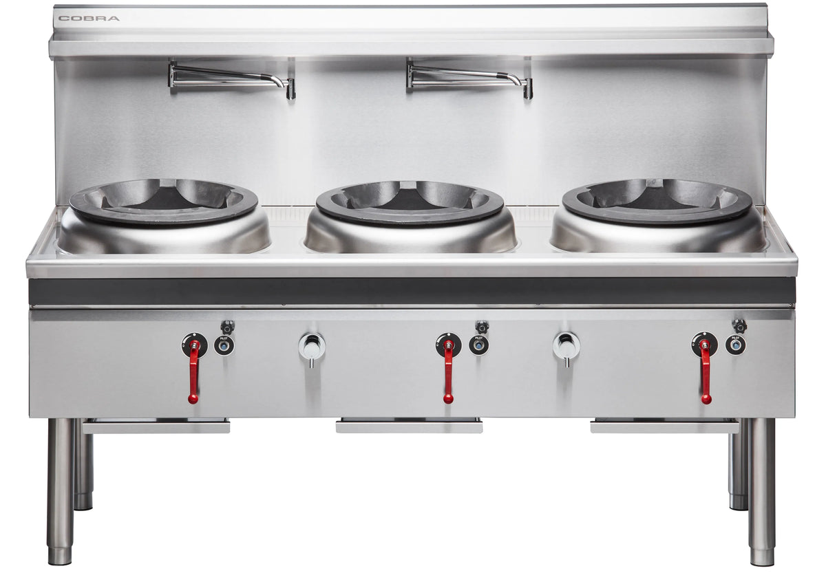 Cobra Cw3H Ccc 1800Mm Gas Waterless Wok 3 Chimney Burners
