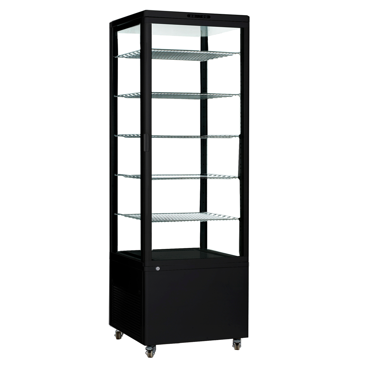 Como 500 500L King Size Floor Standing Refrigerated Display - Black - Whisk Hospitality