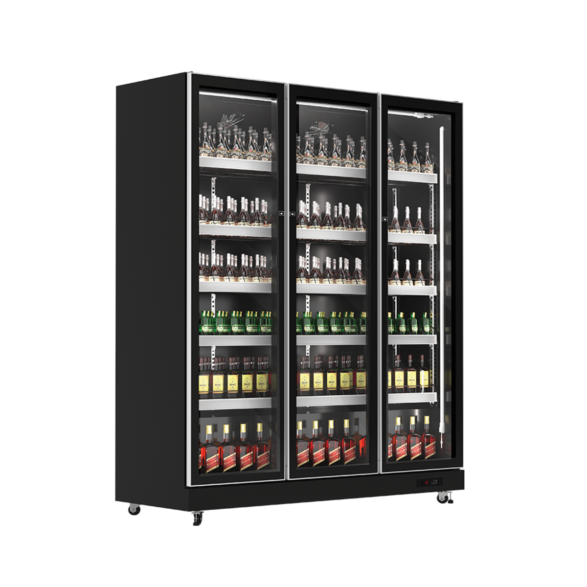 Exquisite Three Glass Doors Upright Display Fridge – Black - DC1100 - Whisk Hospitality - DC1100