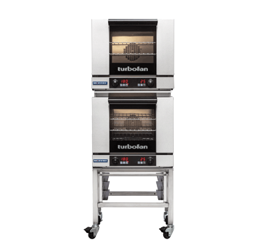 Turbofan E23D32 Half Size Tray Digital Electric Convection Ovens Double Stacked Stainless