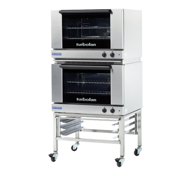 Turbofan E27M22 Full Size Tray Manual Electric Convection Ovens Double Stacked