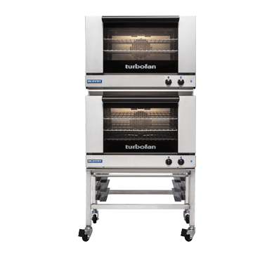 Turbofan E27M32 Full Size Tray Manual Electric Convection Ovens Double Stacked