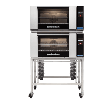 Turbofan E27T22 Full Size Electric Convection Ovens Touch Screen Control Double Stacked 0