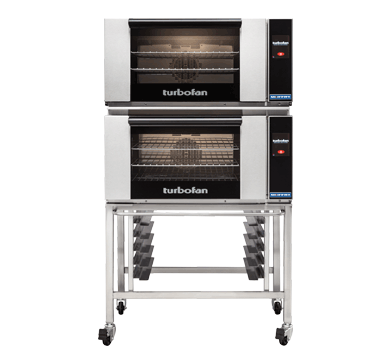 Turbofan E27T3 Full Size Electric Convection Ovens Touch Screen Control Double Stacked 1