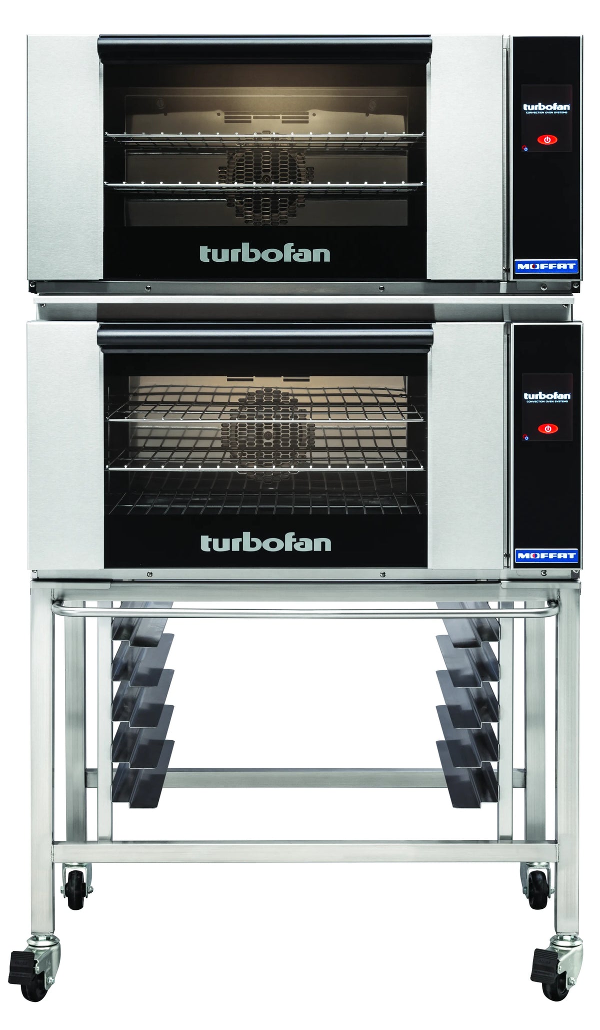 Turbofan E27T3 Full Size Electric Convection Ovens Touch Screen Control Double Stacked 2