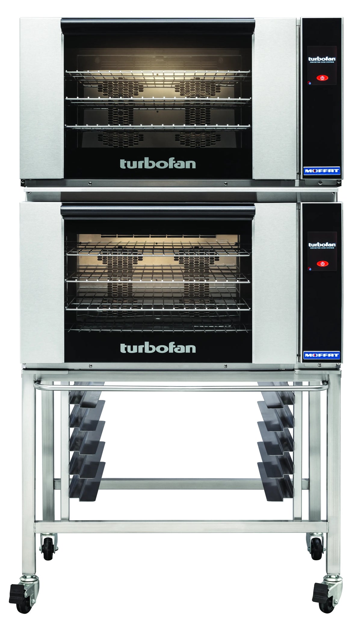 Turbofan E28T42C Full Size Electric Convection Ovens Touch Screen Control Double Stacked