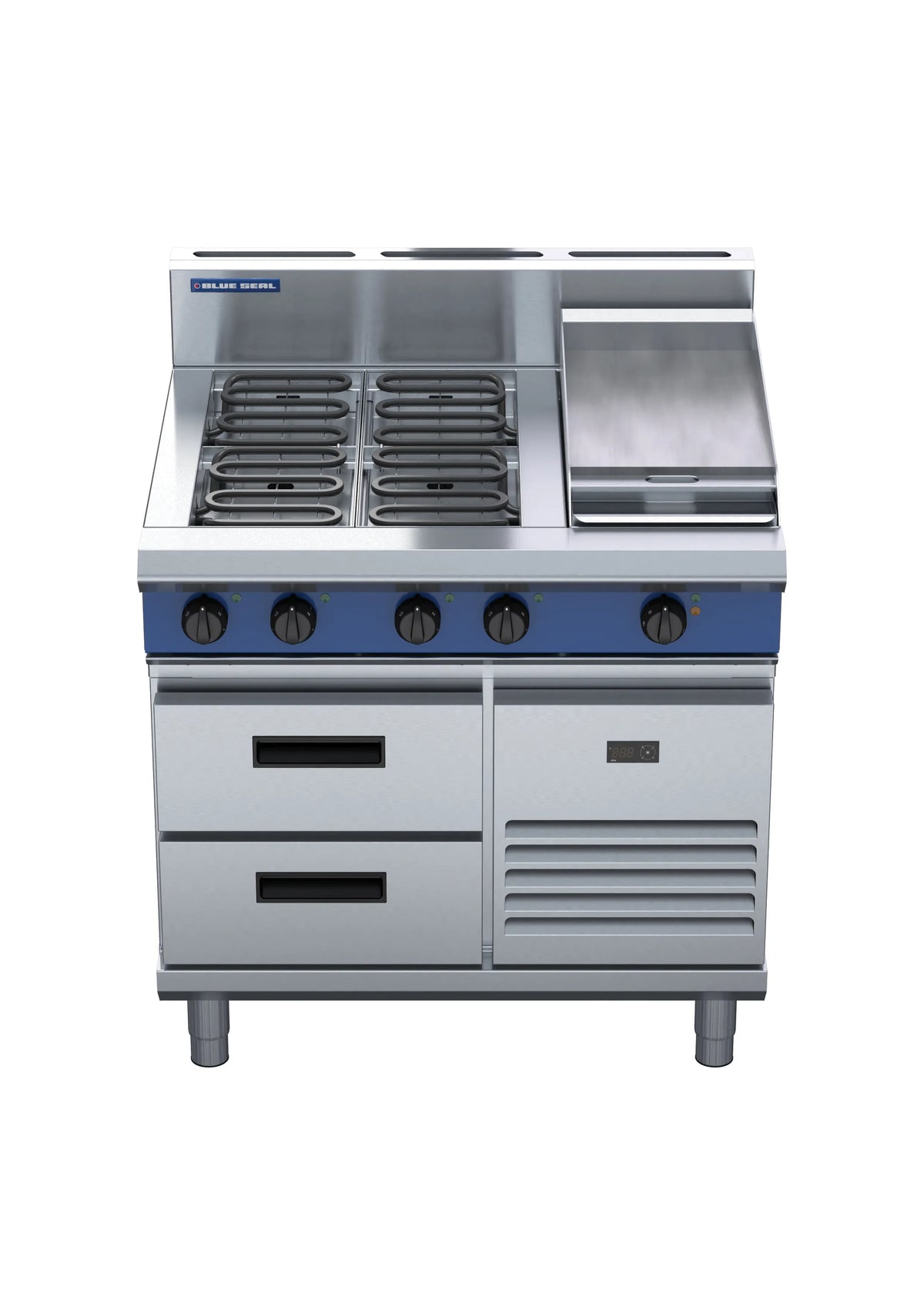 Blue Seal Evolution Series E516C Rb 900Mm Electric Cooktop Refrigerated Base