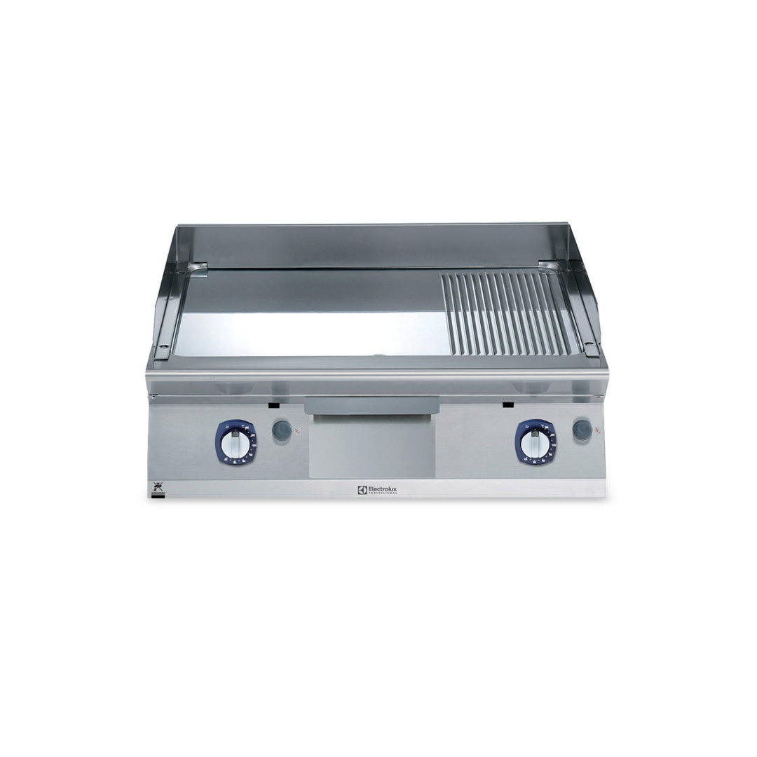 Electrolux 700XP Gas Griddle Plate with Smooth/Ribbed Polished Chrome Plate 800mm E7FTGHCP00 - Whisk Hospitality - E7FTGHCP00