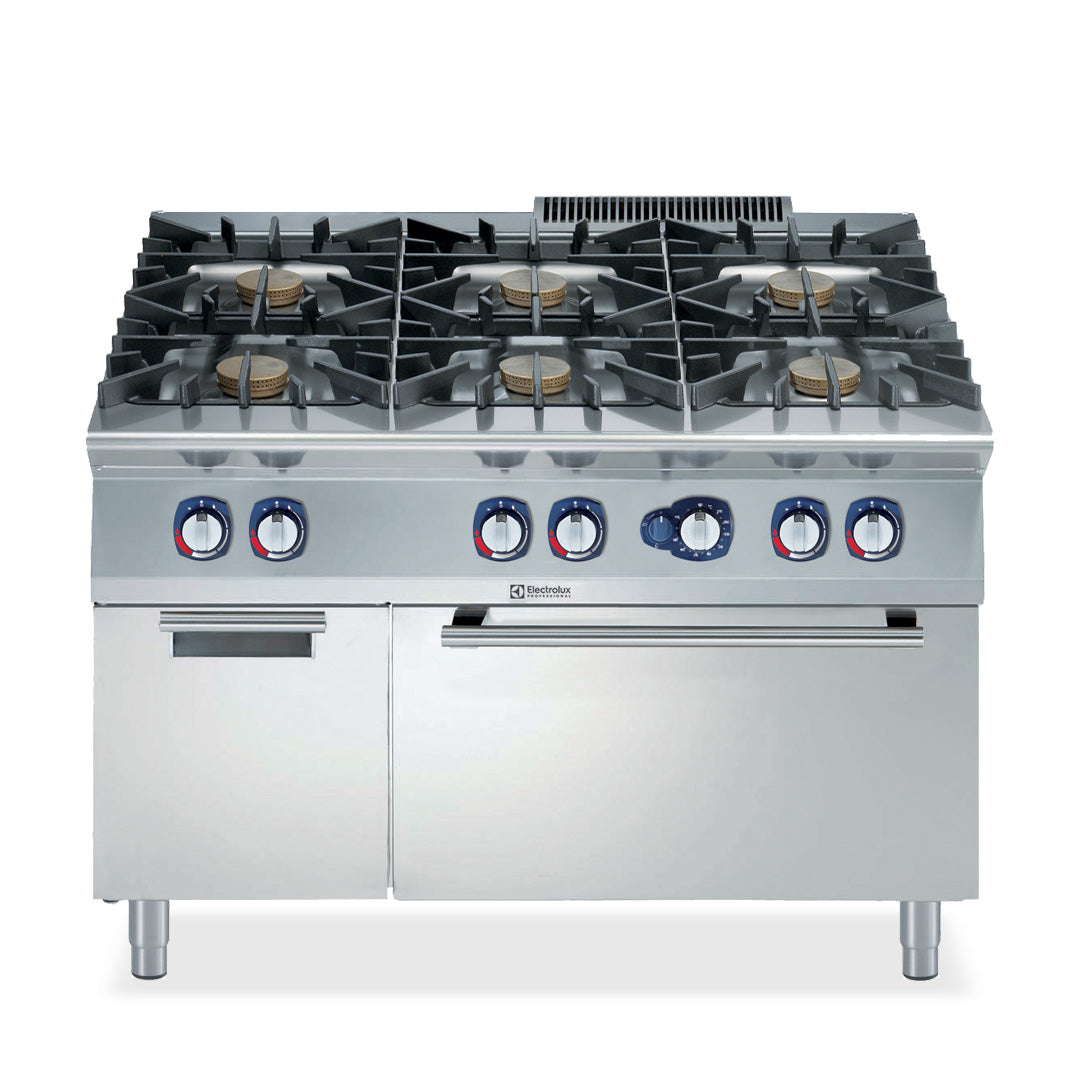 Electrolux 900XP 6 Burner Gas Range with Gas Oven 1200mm E9GCGLTC1B - Whisk Hospitality - E9GCGLTC1B