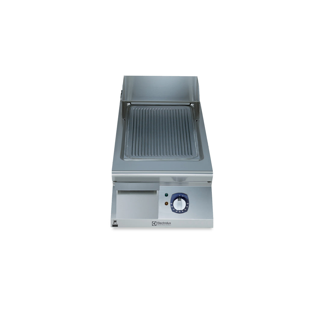 Electrolux 900XP Electric Griddle Plate with Ribbed Brushed Chrome Plate 400mm E9IILDAOMCA - Whisk Hospitality - E9IILDAOMCA