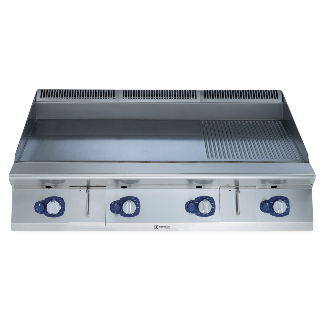 Electrolux 900XP Gas Griddle Plate with Smooth/Ribbed NitroChrome3 Plate 1200mm E9IIMAAOMIA - Whisk Hospitality - E9IIMAAOMIA