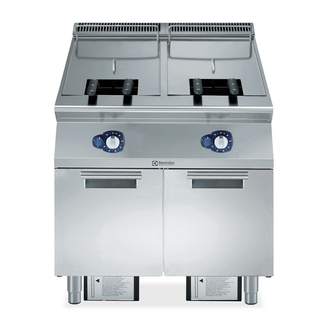 Electrolux 900XP 23L + 23L Double Pan Gas Fryer 800mm E9KKGABAMEA - Whisk Hospitality - E9KKGABAMEA