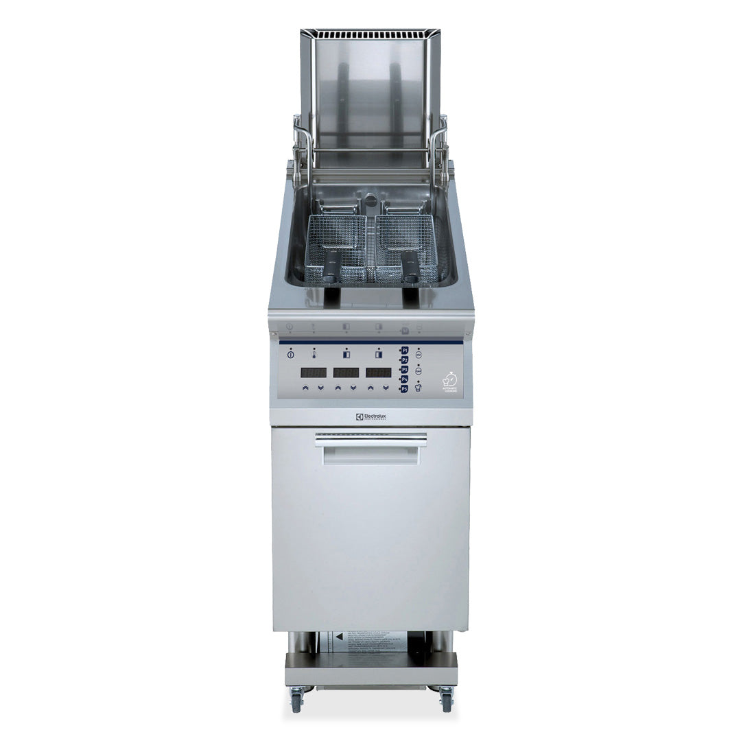 Electrolux 900XP 23L Single Pan Programmable Electric Fryer 400mm E9KKLDBAMCG - Whisk Hospitality - E9KKLDBAMCG