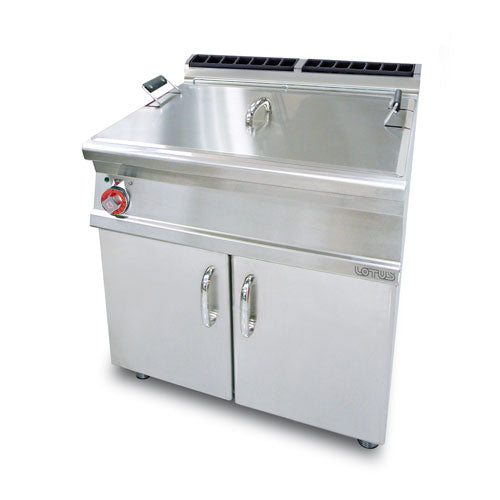 Lotus 45L Large Pan Electric Pastry Fryer on Cabinet