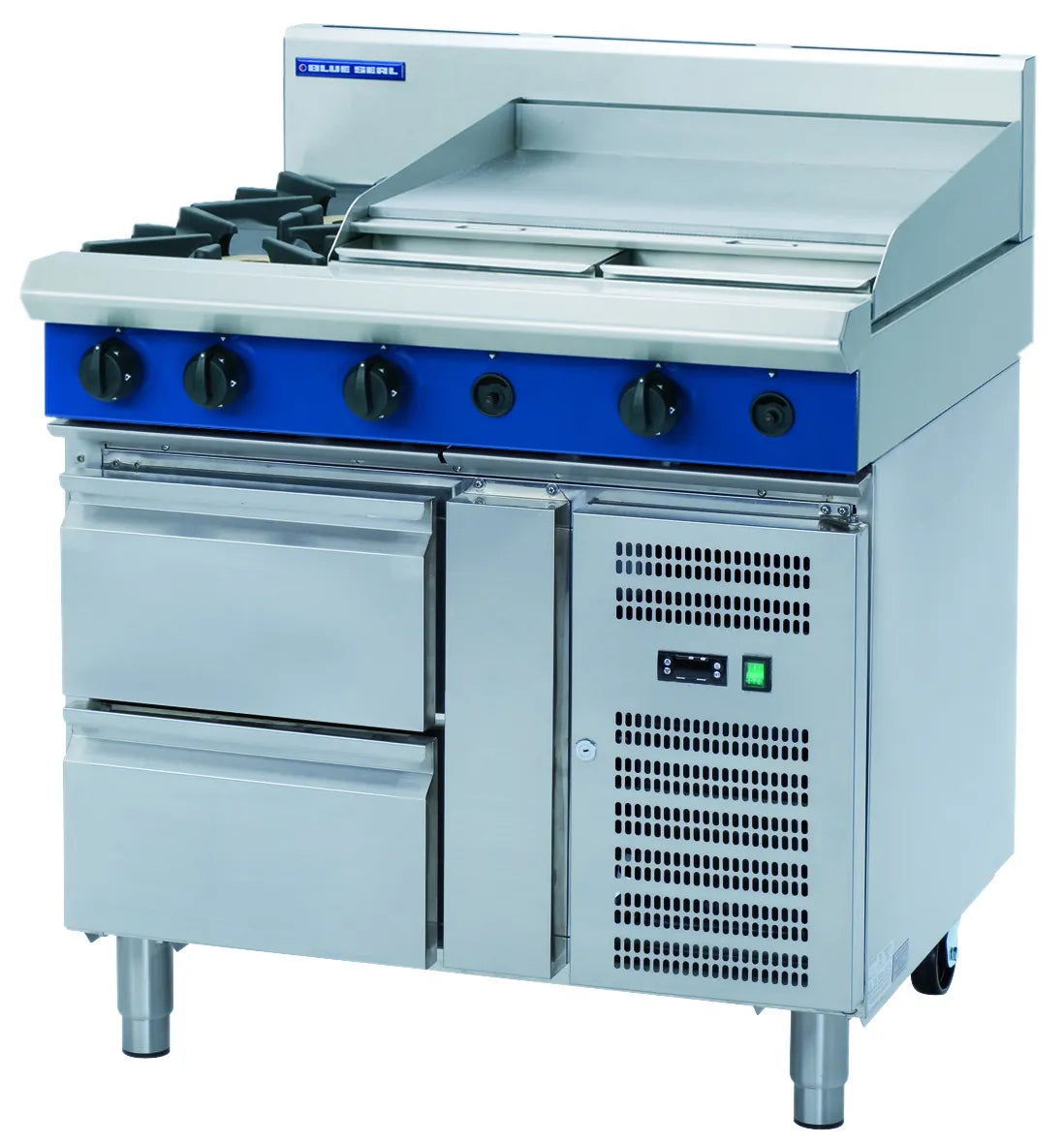 Blue Seal Evolution Series G516B Rb 900Mm Gas Cooktop Refrigerated Base