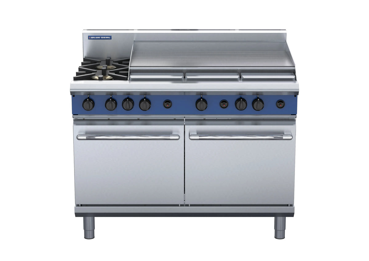Blue Seal Evolution Series G528A 1200Mm Gas Range Double Static Oven