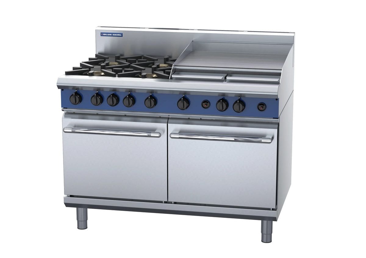 Blue Seal Evolution Series G528B 1200Mm Gas Range Double Static Oven