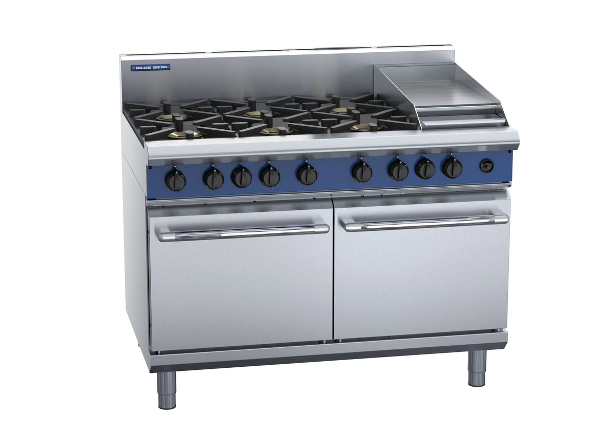 Blue Seal Evolution Series G528C 1200Mm Gas Range Double Static Oven