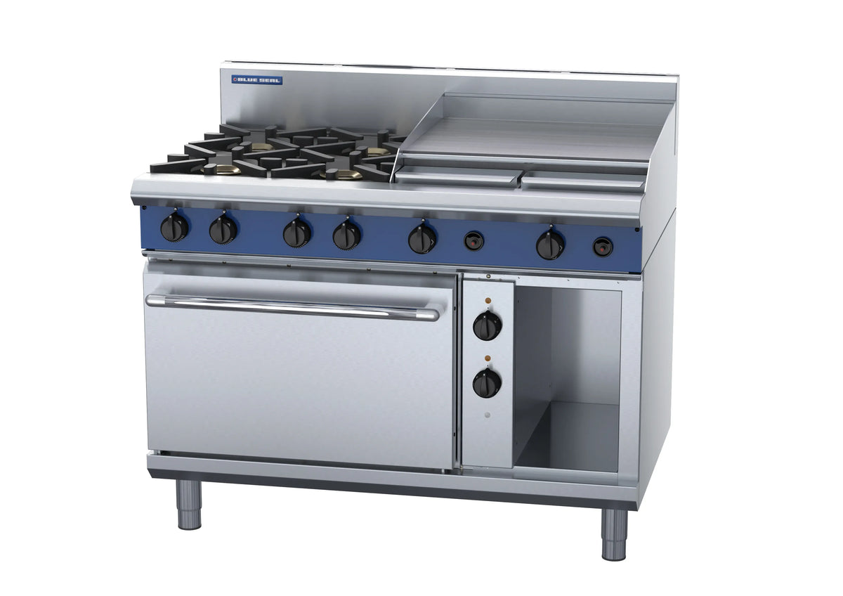 Blue Seal Evolution Series Ge508B 1200Mm Gas Range Electric Static Oven