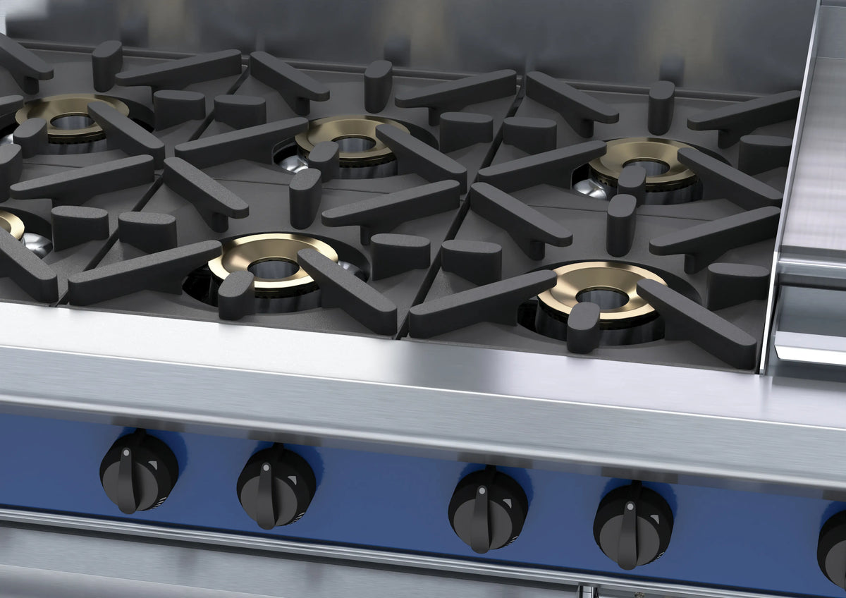Blue Seal Evolution Series Ge508C 1200Mm Gas Range Electric Static Oven
