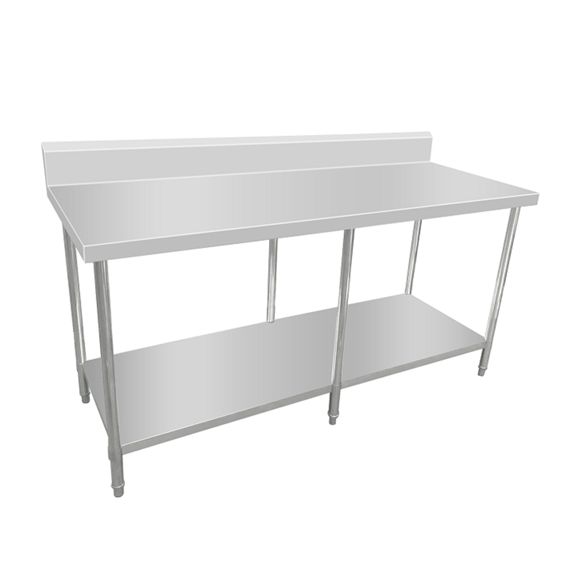 Work Bench with Undershelf and Splashback - 400 Depth