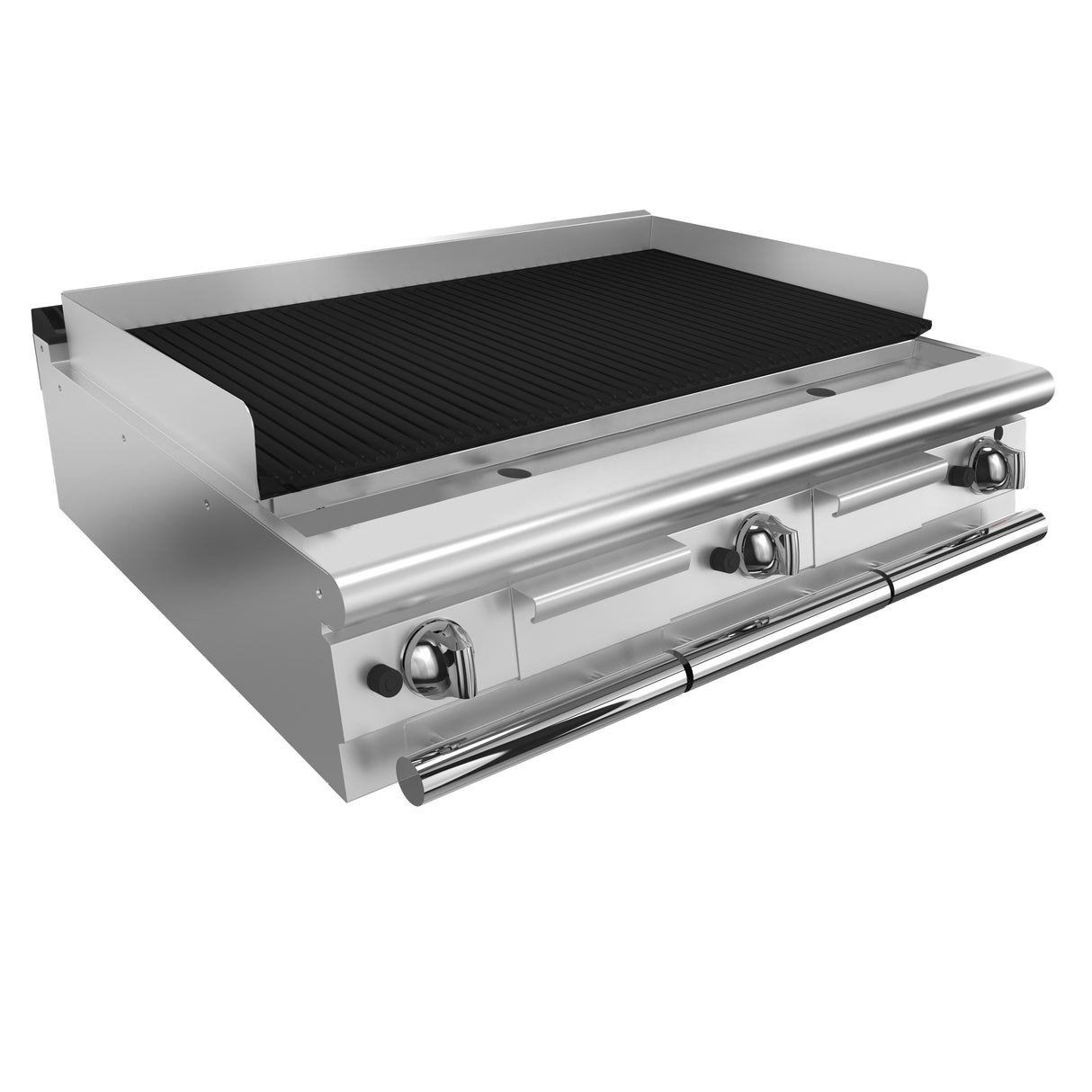 BARON 3 Burner Gas Lava Rock Chargrill