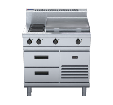 Waldorf 800 Series Rn8606E Rb 900Mm Electric Cooktop Refrigerated Base