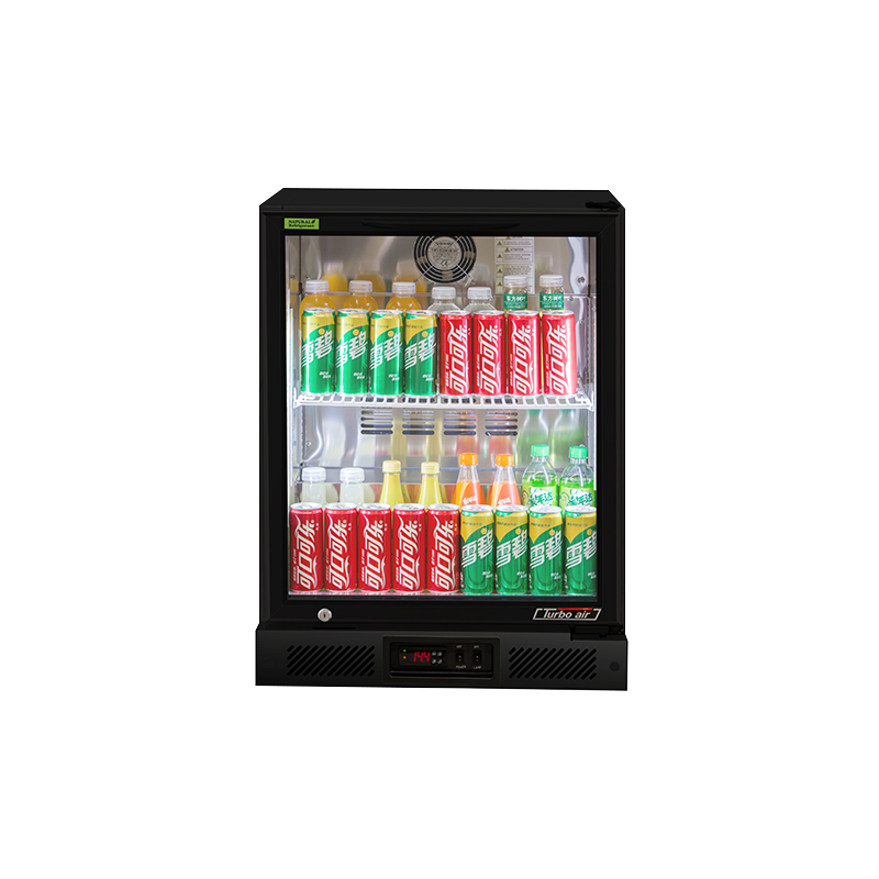 Turbo Air 1 Glass Door Back Bar Fridge Black 600mm TB6-8H-SWBBB-N - Whisk Hospitality - TB6-8H-SWBBB-N